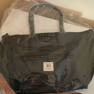 BOTKIER BLACK VINYL NY BOND TOTE BAG